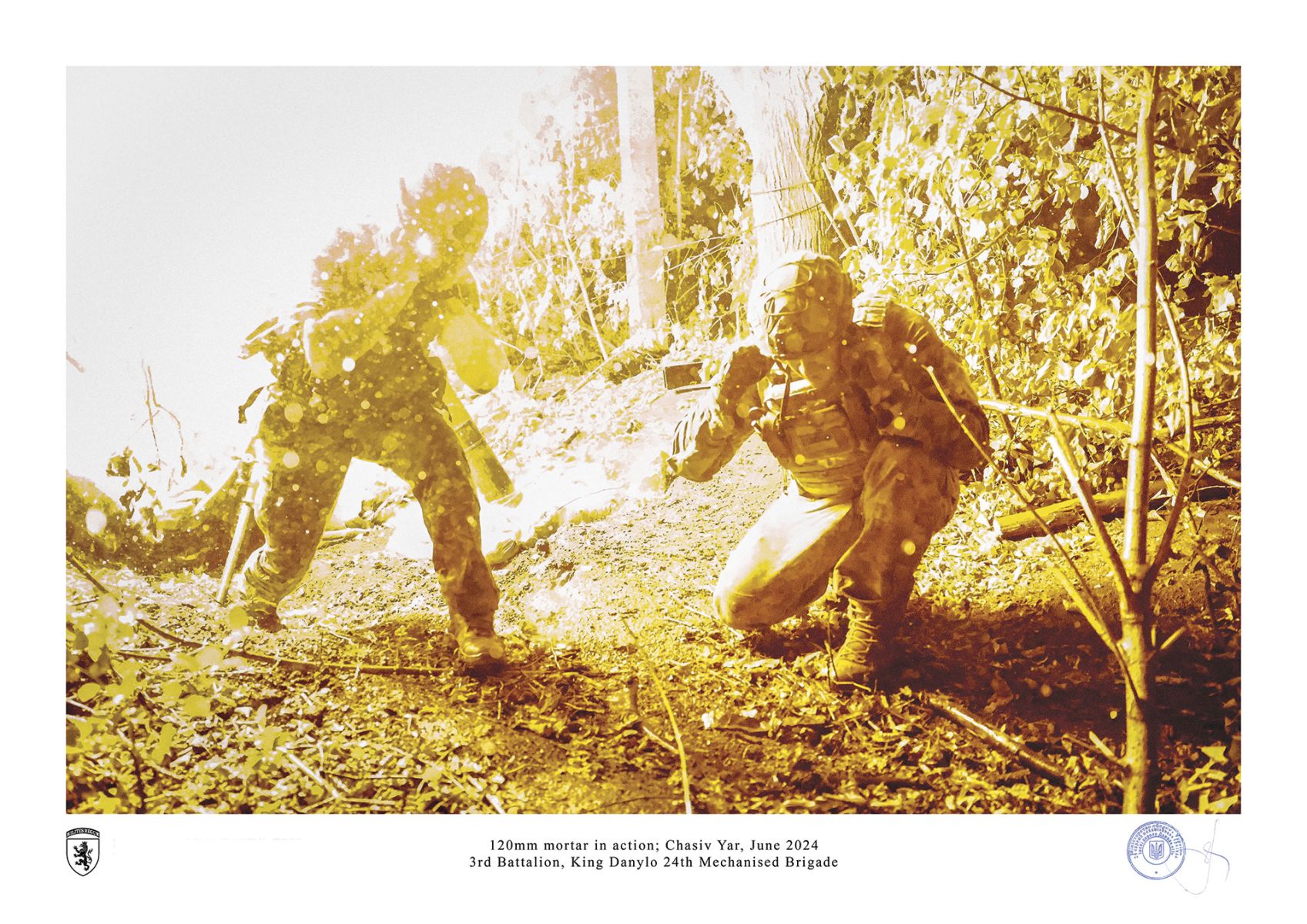 120mm mortar in action; Chasiv Yar, June 2024 by oleg petrasiuk