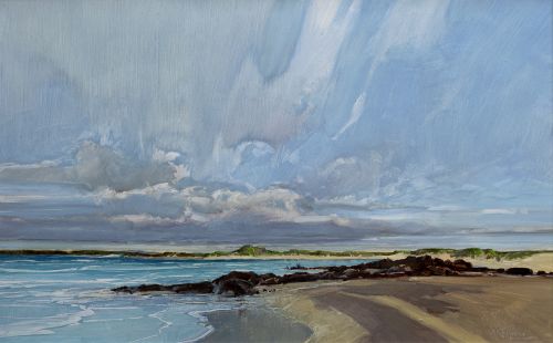 crossapol bay, coll oil painting by alan b hayman
