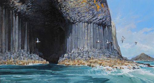 fingals cave limited edition print by alan b hayman