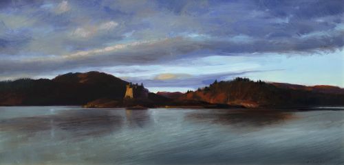 evening at tioram by artist andrew sinclair