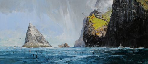 stac an armin, st kilda limited edition print by alan b hayman