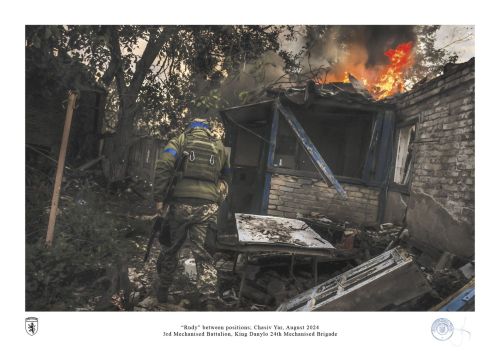 “Rudy” between positions; Chasiv Yar, August 2024 by oleg petrasiuk