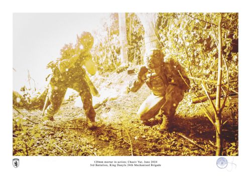 120mm mortar in action; Chasiv Yar, June 2024 by oleg petrasiuk