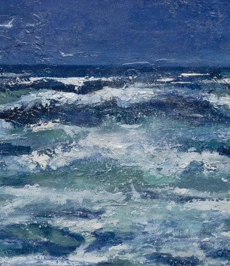 restless seas, Ardnamurchan point by Cara Mckinnon Crawford