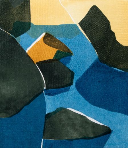 winter rock pools I by karen beauchamp