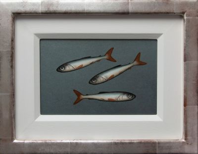 three on light green by donald provan