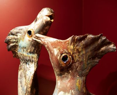 loch eriboll creatures - mother and child by ceramicist lotte globb