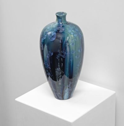 blue crystalline vase II by Maggie zerafa