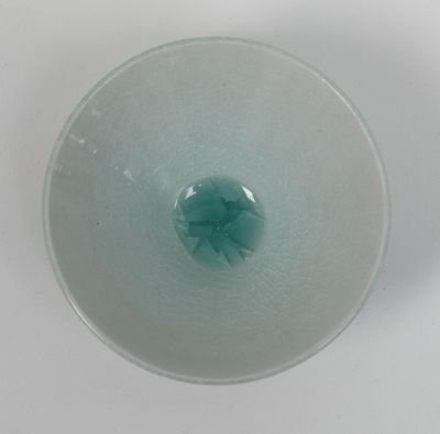 celadon & turquoise bowl III by Peter humpherson