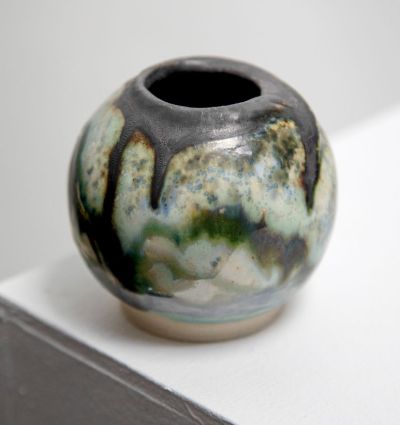 mini sea urchin moon jar by pam matthews