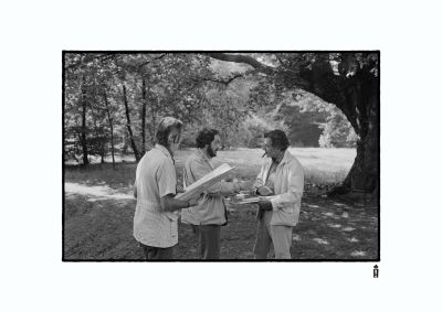 Stanley with Ken Adam and Jack Maxted at Hatfield House