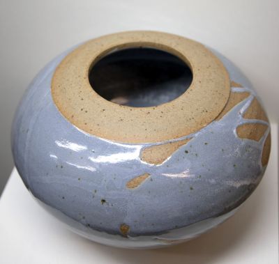 blue jar (tsubo) by peter humpherson