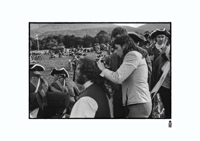 Pat Roach having his hair done before the scene by norrie maclaren