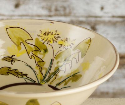 dandelion serving bowl by michelle lowe