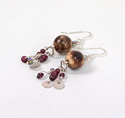 Scottish Stag horn earrings by nicoletta george