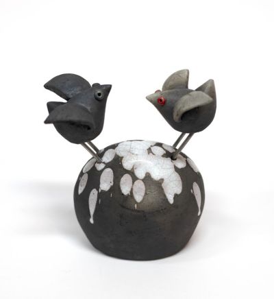 two birds on a rock by chris barnes