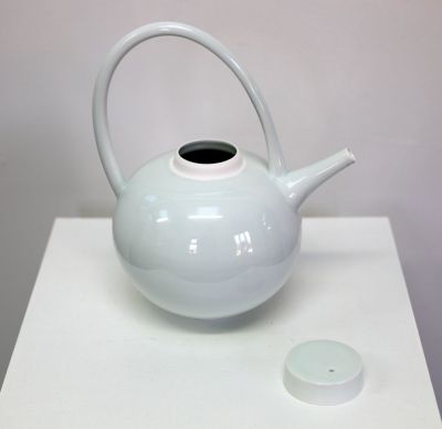 round clear blue teapot | tricia thom