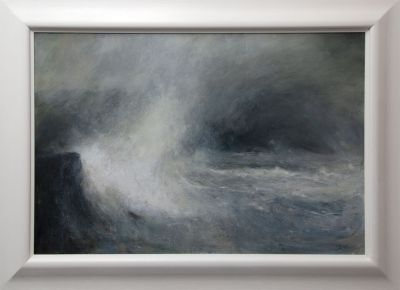 storm at strathy lighthouse by jim wright