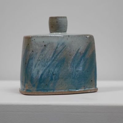 turquoise bottle vase by Peter humpherson